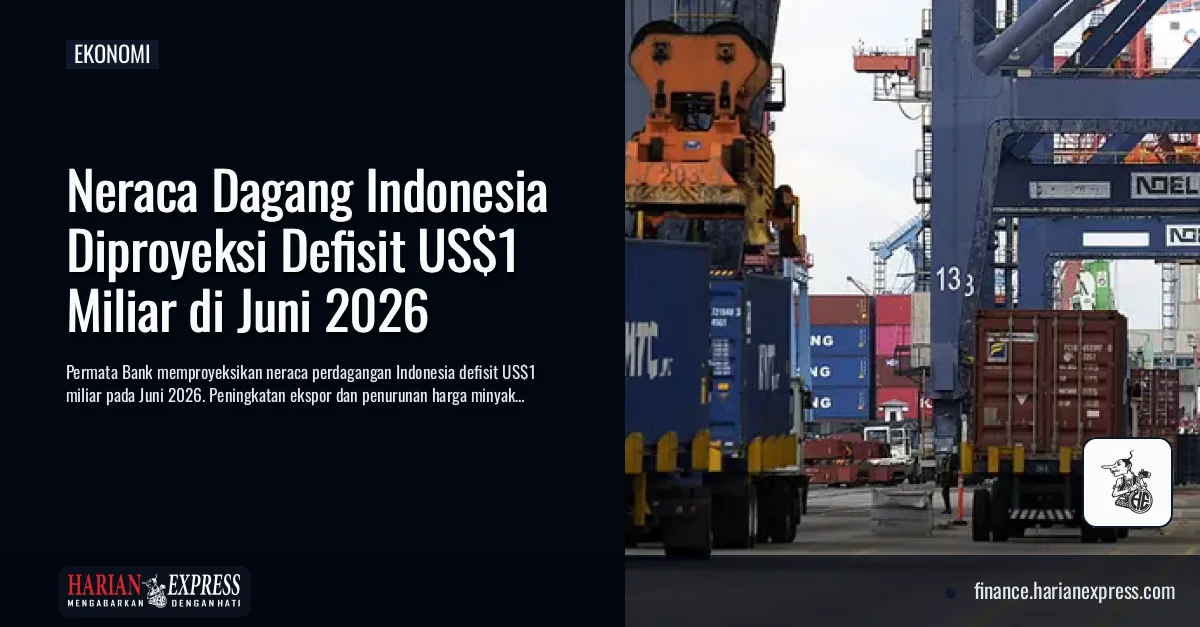 Neraca Dagang Indonesia Diproyeksi Defisit US Miliar di Juni 2026