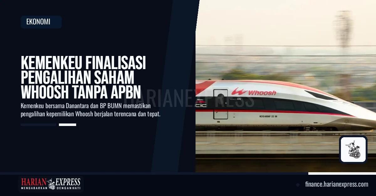 Kemenkeu Finalisasi Pengalihan Saham Whoosh Tanpa APBN