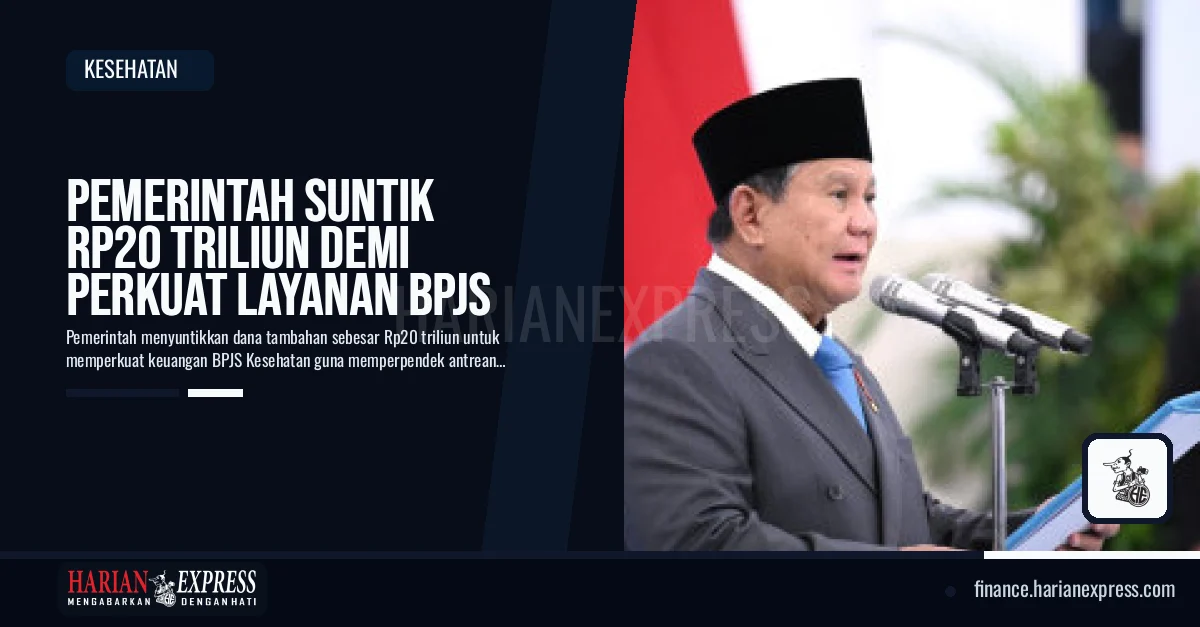Pemerintah Suntik Rp20 Triliun demi Perkuat Layanan BPJS