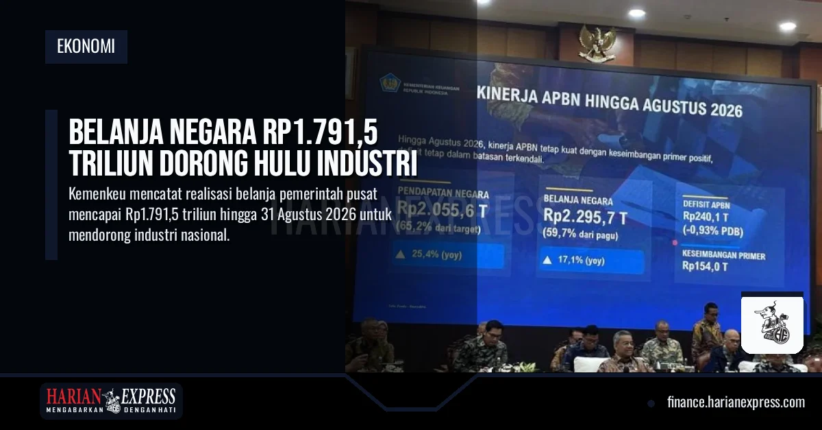 Belanja Negara Rp1.791,5 Triliun Dorong Hulu Industri