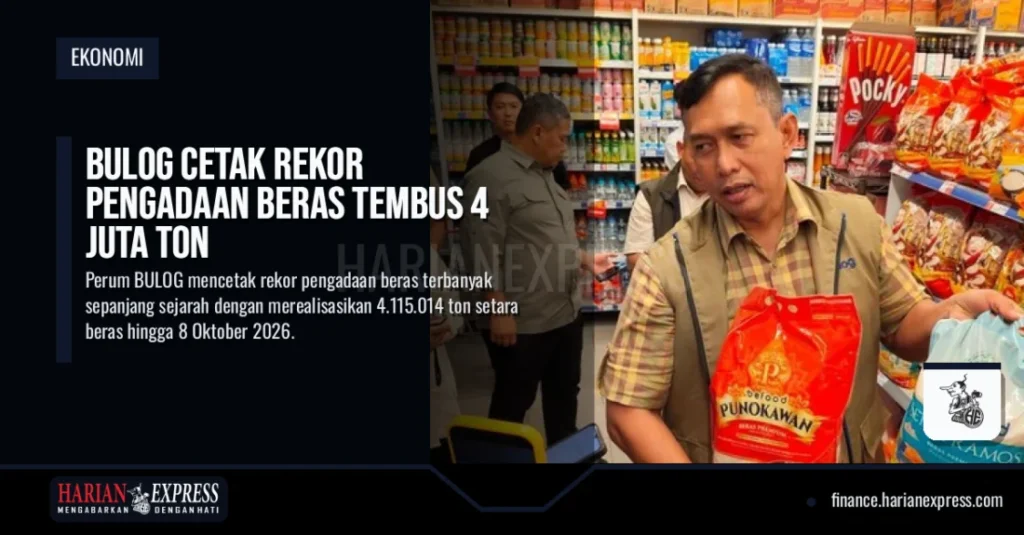 BULOG Cetak Rekor Pengadaan Beras Tembus 4 Juta Ton