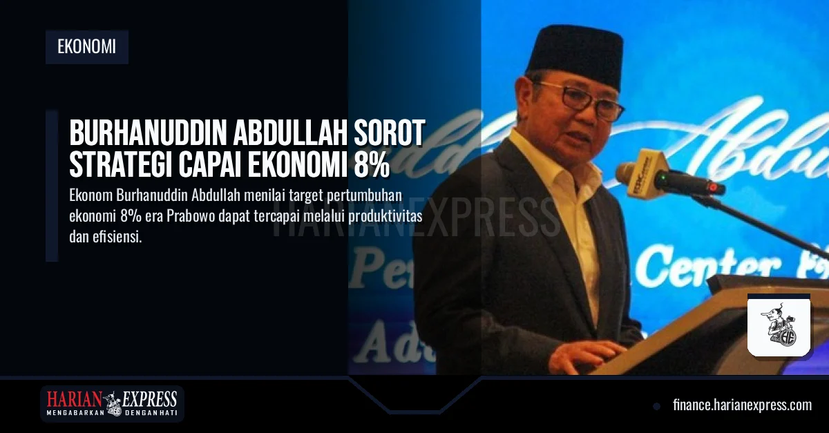 Burhanuddin Abdullah Sorot Strategi Capai Ekonomi 8%