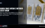 Harga Emas Antam 3 Oktober 2026 Turun