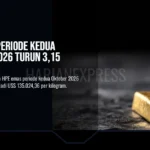 HPE Emas Periode Kedua Oktober 2026 Turun 3,15 Persen