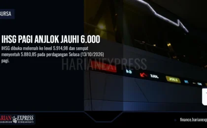 IHSG Pagi Anjlok Jauhi 6.000