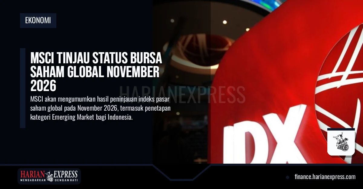 MSCI Tinjau Status Bursa Saham Global November 2026
