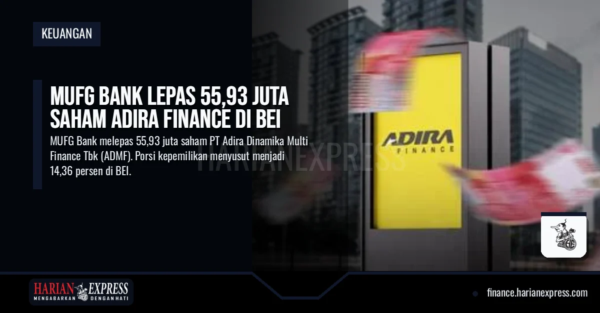 MUFG Bank Lepas 55,93 Juta Saham Adira Finance di BEI